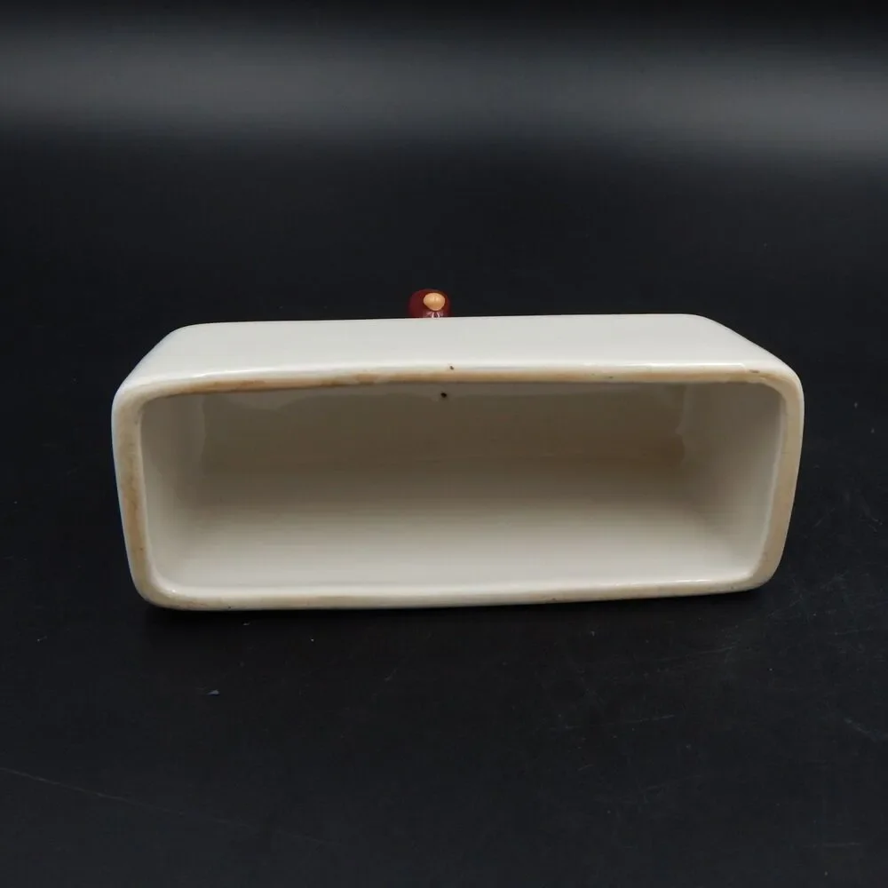 Pottery Barn Gobble Collection Turkey Butter Dish Porcelain Serveware